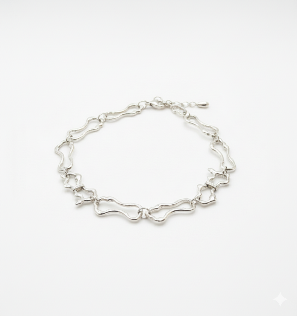 Collar laminado Curves Silver