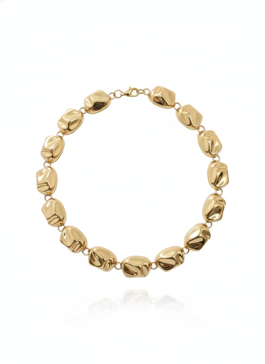 Collar Oro Laminado Stone