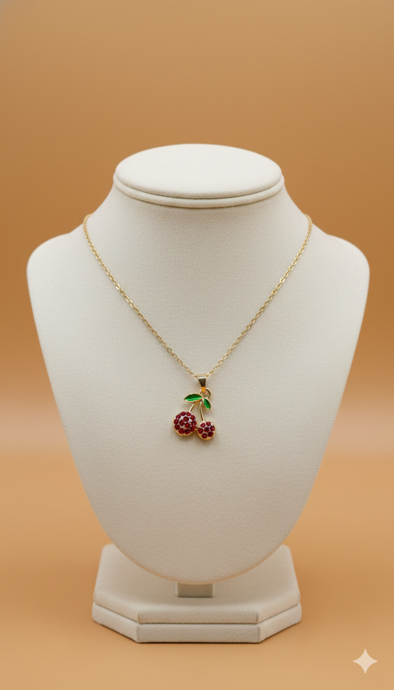 Collar Cherry Perlitas Frutal