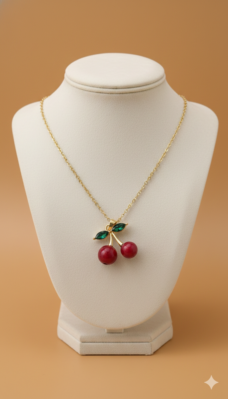 Collar Cerezas 4D OM  Frutal