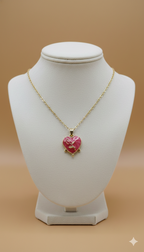 Collar Heart Gold Flat Frutal