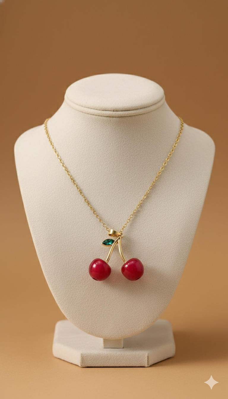 Collar Cereza doble Frutal