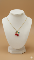 Collar Doble Cherry 4D Frutal