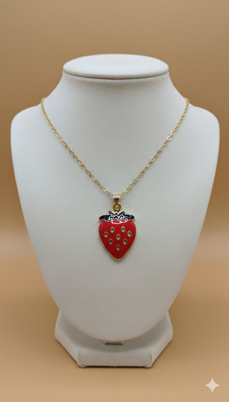 Collar Strawberry Flat Frutal
