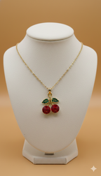 Collar  Cherry Diamond Frutal