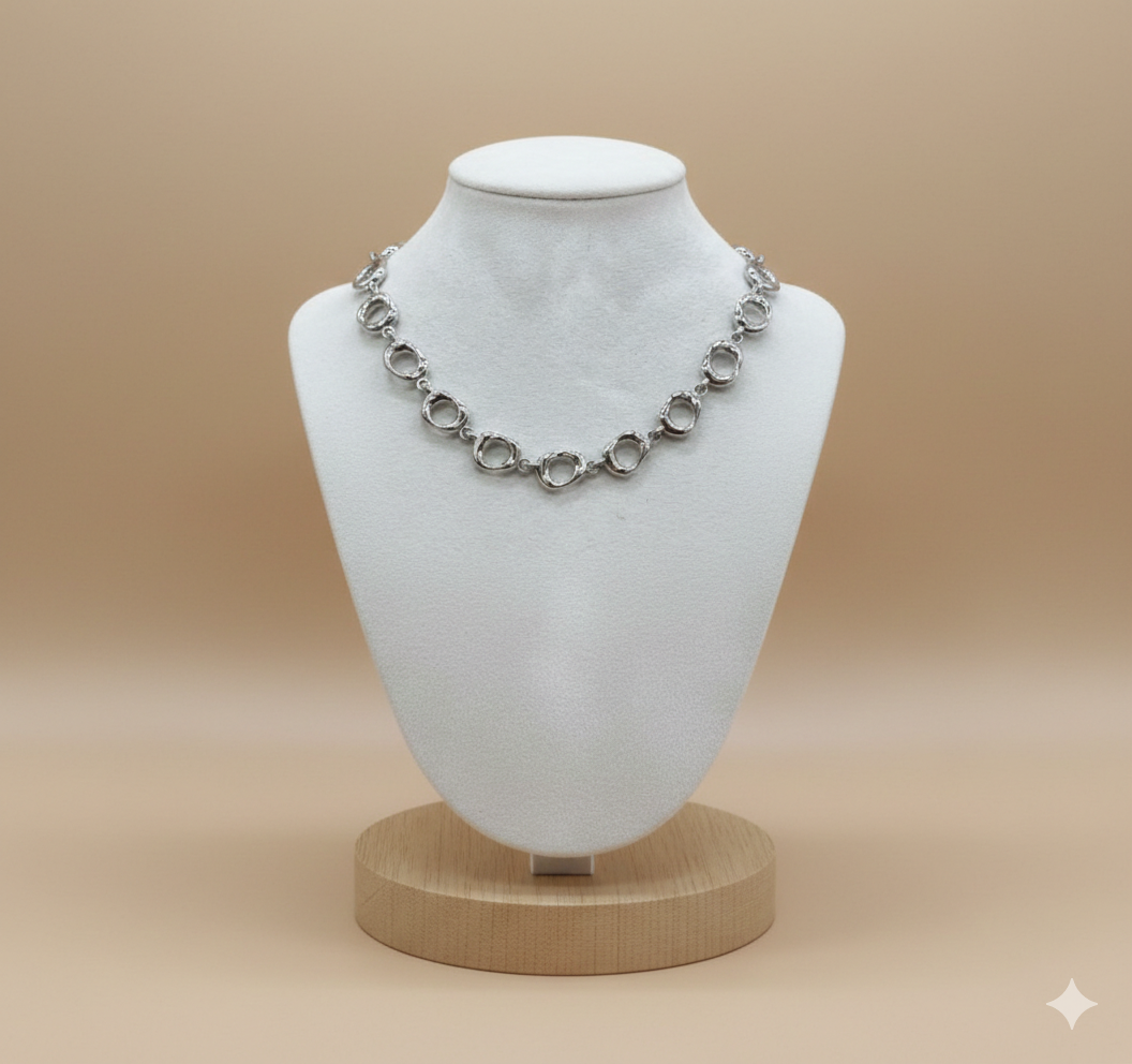 Collar laminado Egg Silver