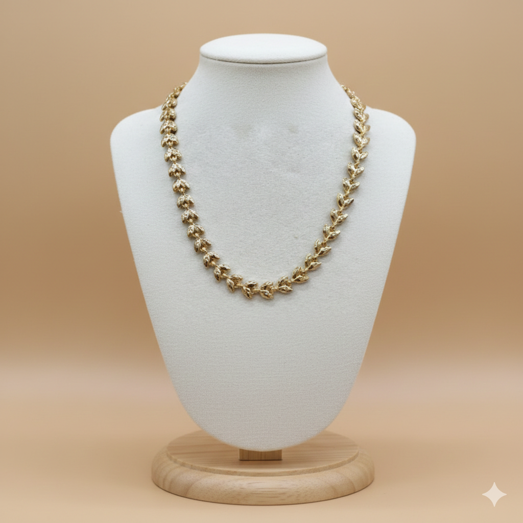 Collar Oro Laminado Corazones