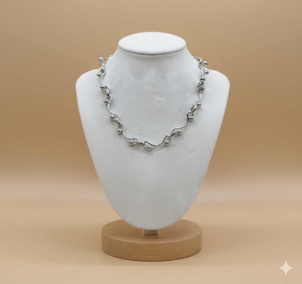 Collar laminado Strap Silver