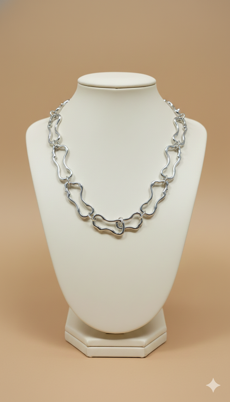 Collar laminado Curves Silver