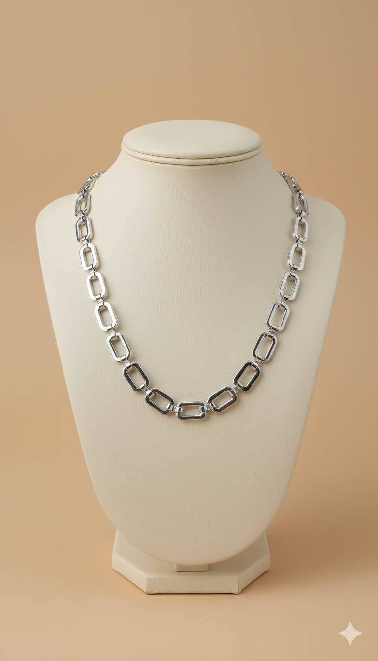 Collar laminado Square Silver