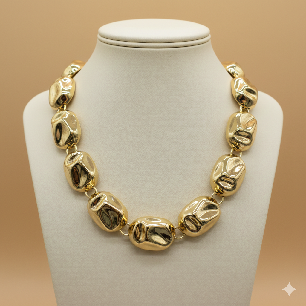 Collar Oro Laminado Stone