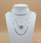 Collar Triple Plateado Zihue