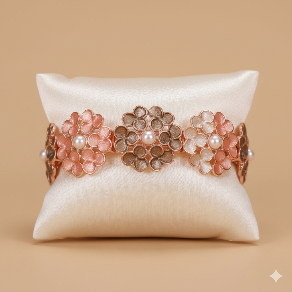 Pulsera Laminada Flower Gold