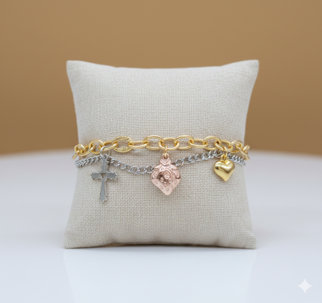 Pulsera Dorada Straw