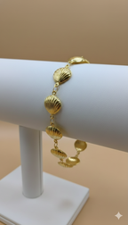 Pulsera Dorada Conchitas