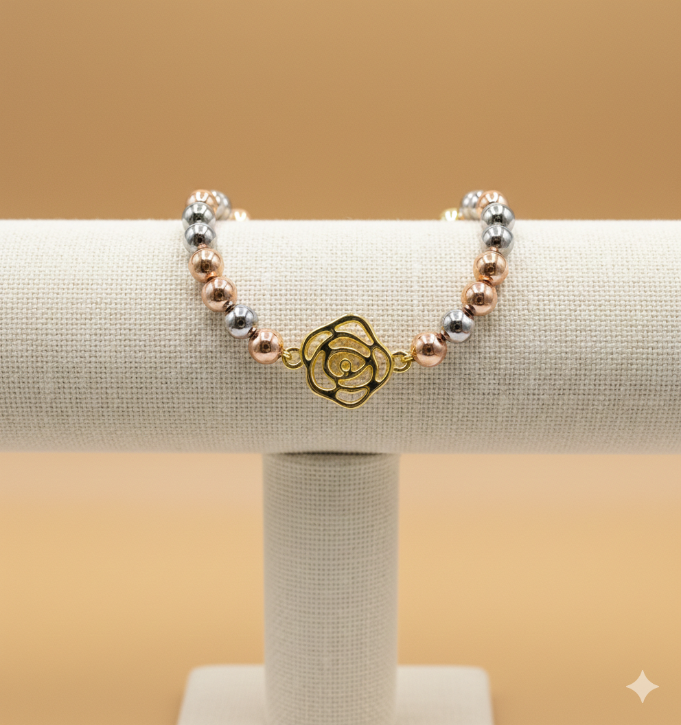 Pulsera Bolitas Rosas