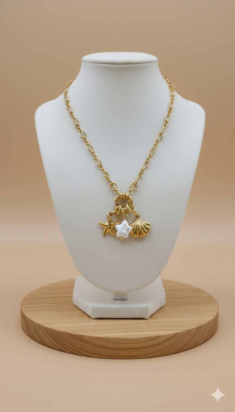 Collar Dijes Self Dorado