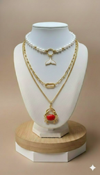 Collar Triple Dijes Cang Dorado
