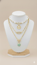 Collar Triple Dijes Blue Dorado