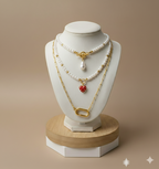 Collar Triple Dijes RedHeart Dorado