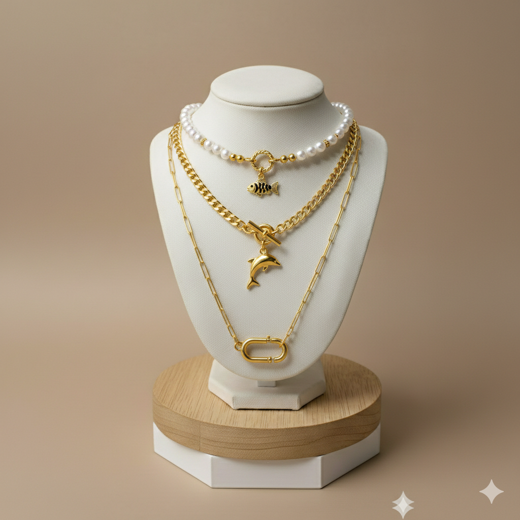 Collar Triple Dijes FishDol Dorado