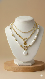 Collar Triple Dijes Conchita Dorado