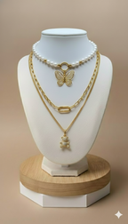 Collar Triple Dijes Fly Dorado