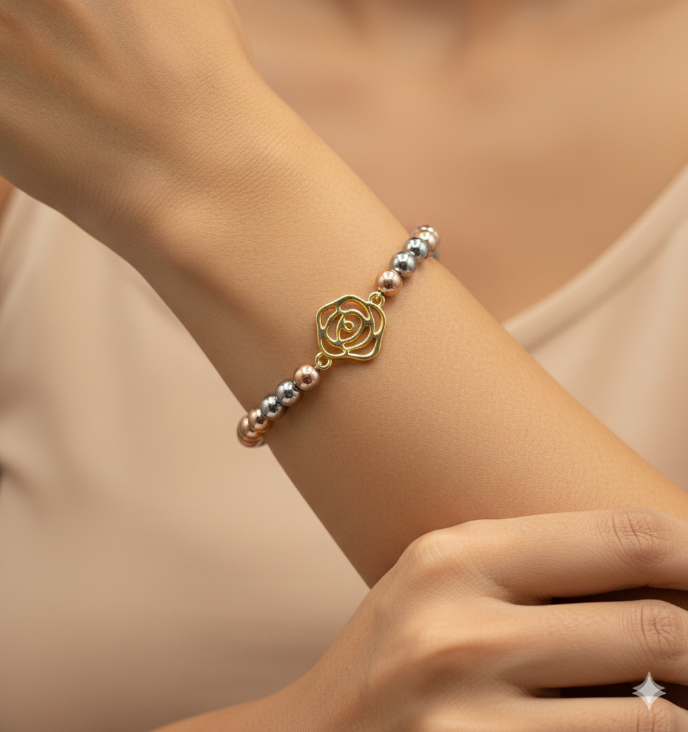 Pulsera Bolitas Rosas