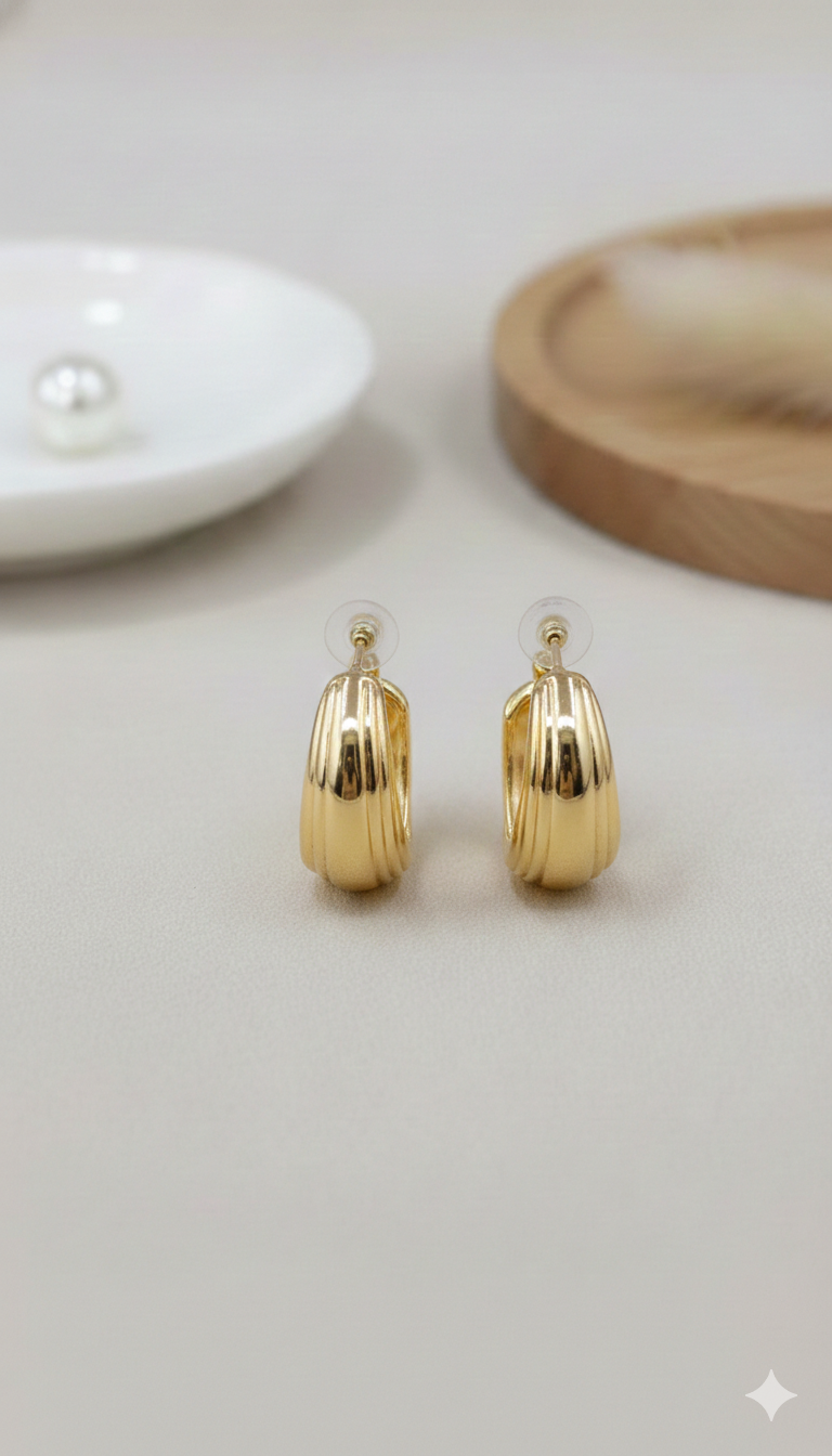 Aretes Gota Arracada Dorados