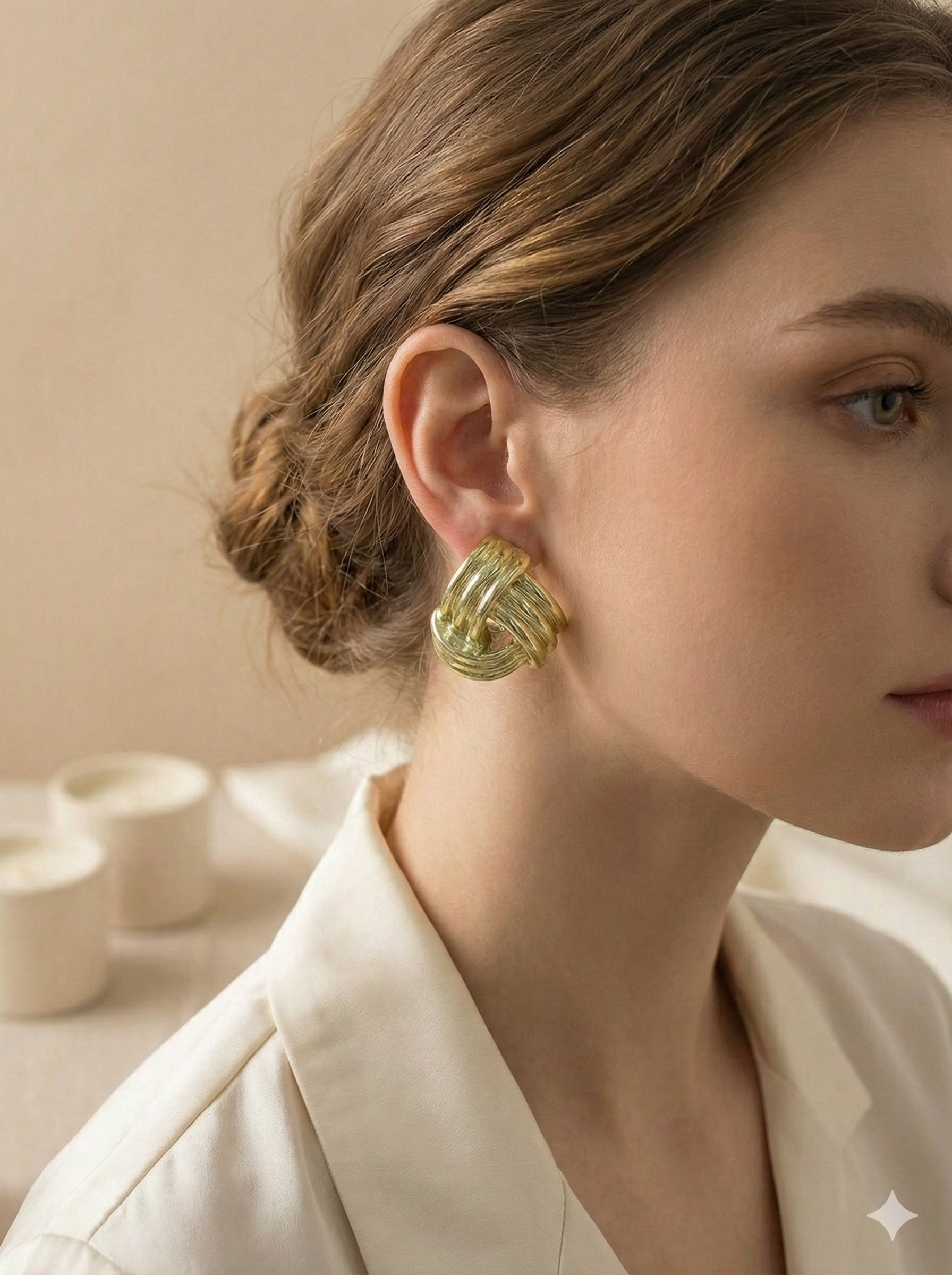 Aretes Nudo Dorados