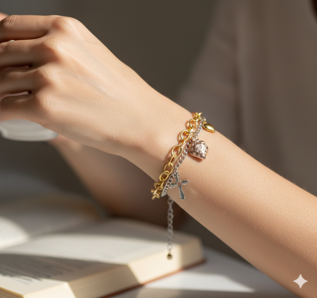 Pulsera Dorada Straw