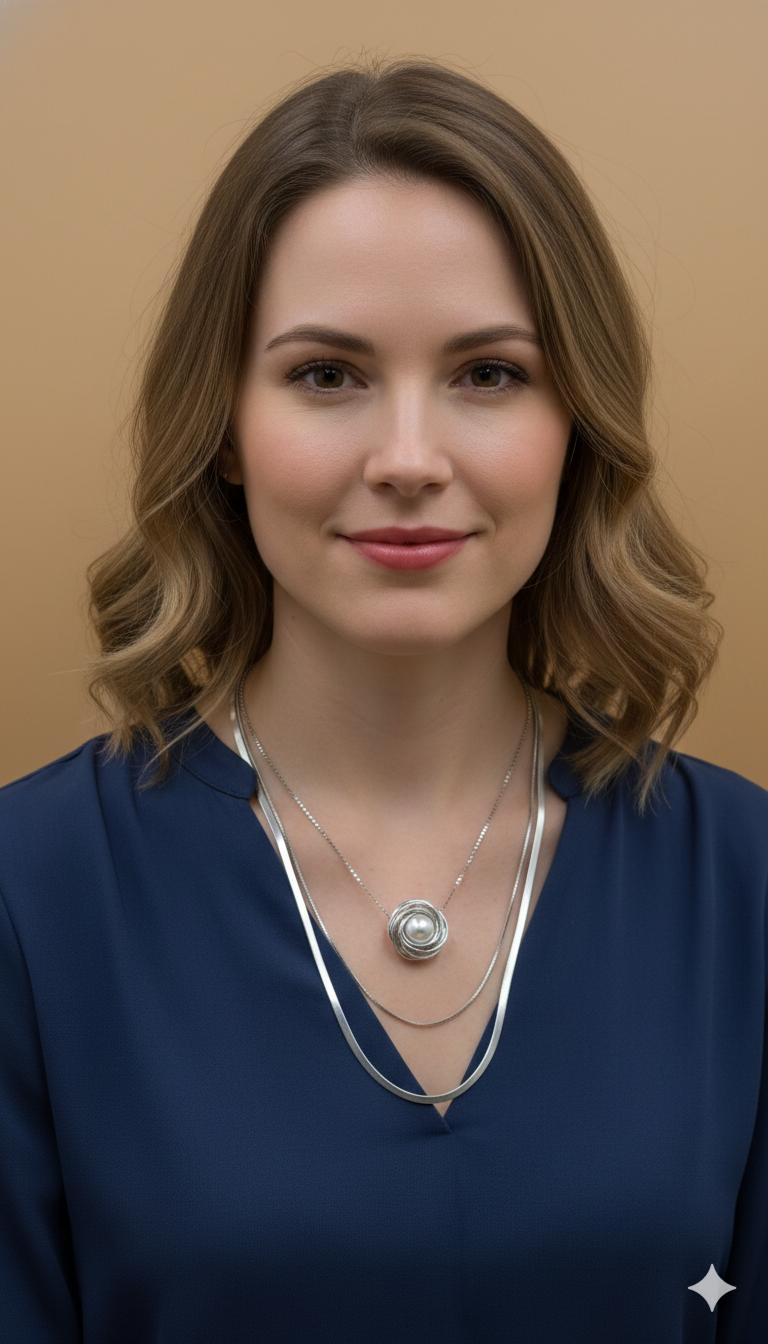 Collar Triple Plateado Roses Long