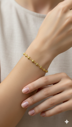 Pulsera Dorada Mini Hearts