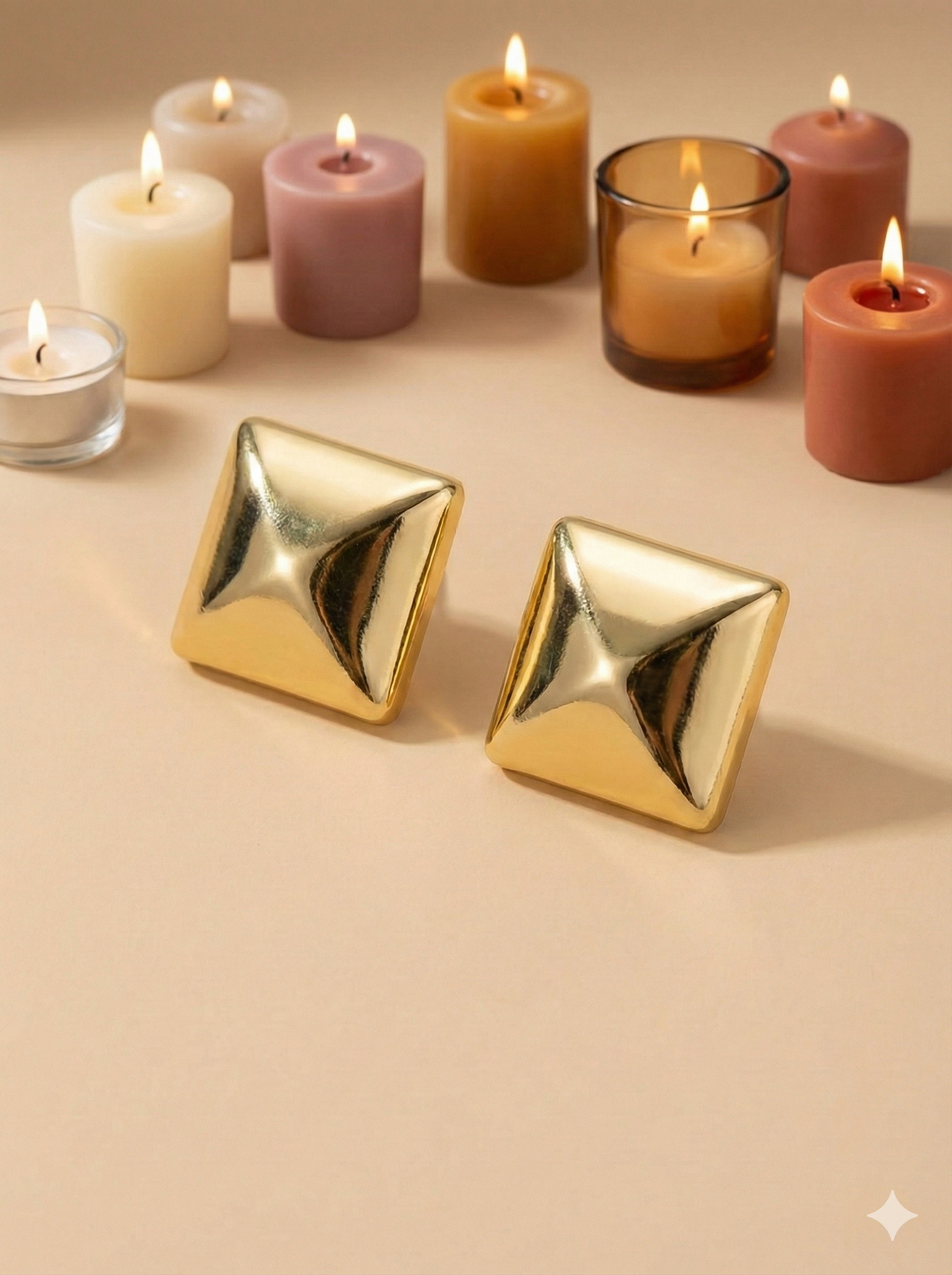 Aretes Square Dorados