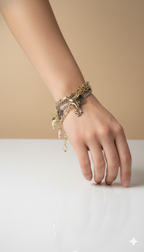 Pulsera Dorada Dolphin