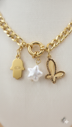 Collar Dijes Fly Dorado