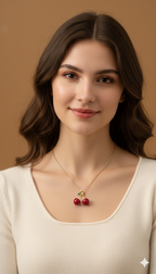 Collar Cereza doble Frutal