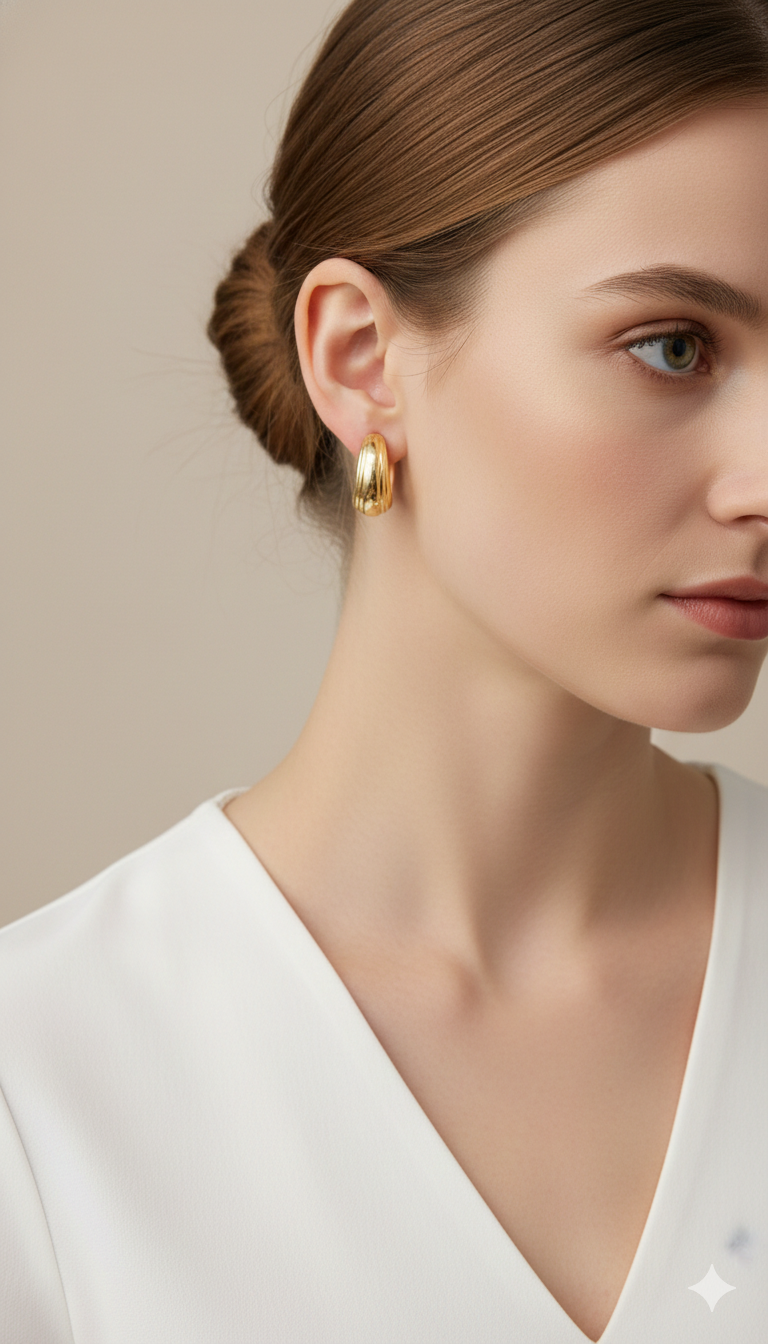 Aretes Gota Arracada Dorados