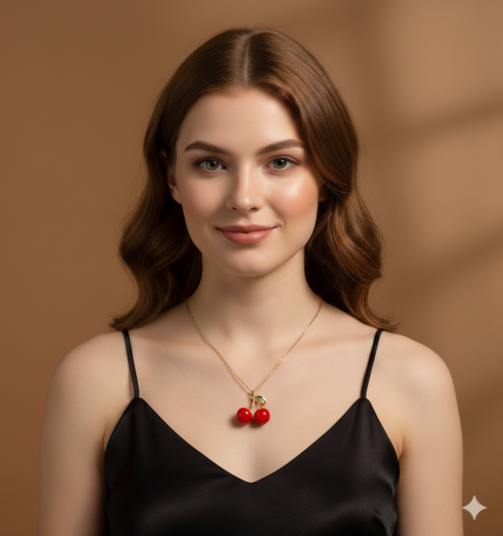 Collar Cherry 4D Frutal