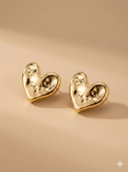 Aretes Heart Dorados