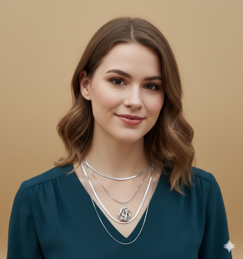 Collar Triple Plateado Ozua