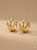 Aretes Gota Grande Argolla Dorados