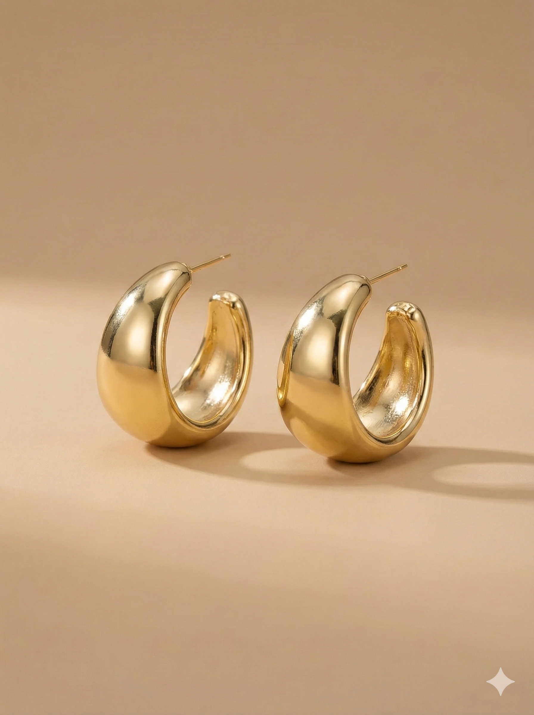 Aretes Gota Grande Argolla Dorados