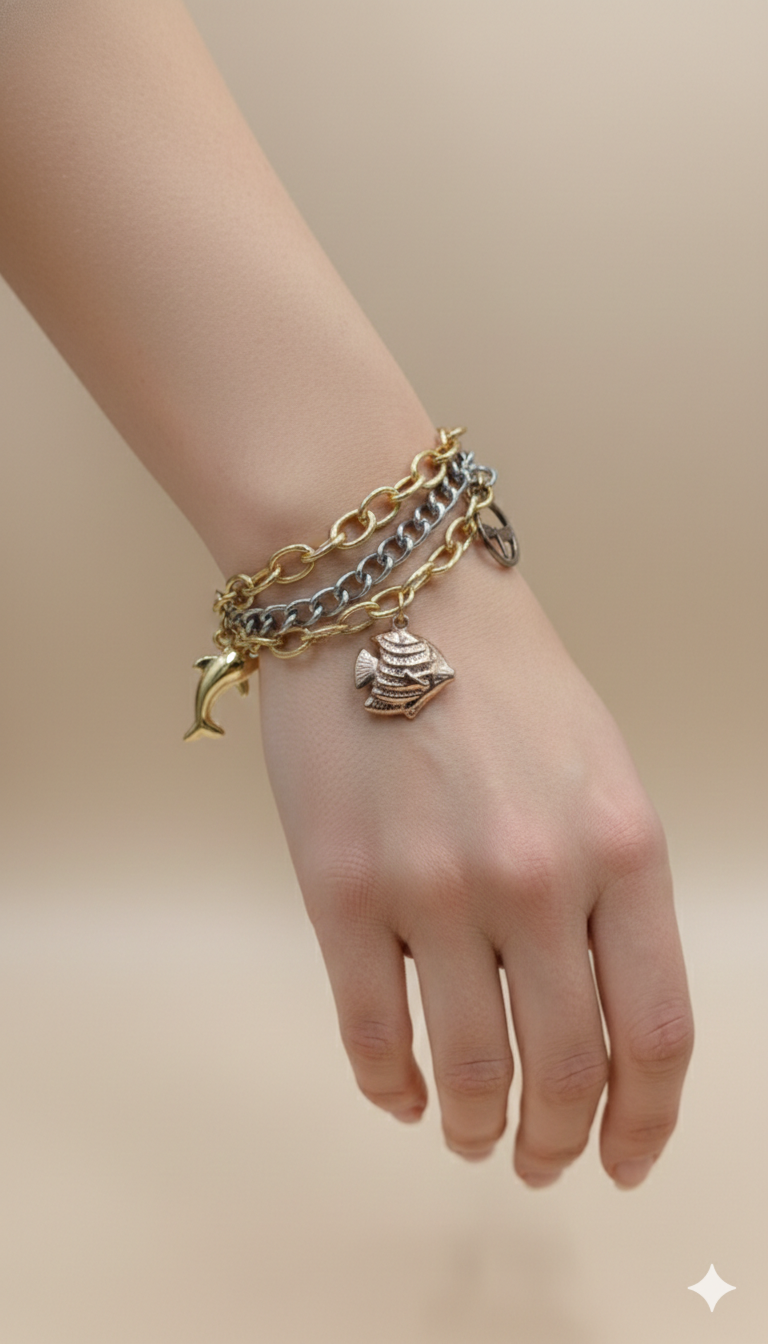Pulsera Dorada Fish