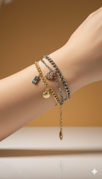 Pulsera Dorada Uvas