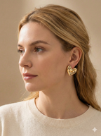 Aretes Heart Dorados
