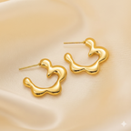 Aretes Twist Arracada Dorados
