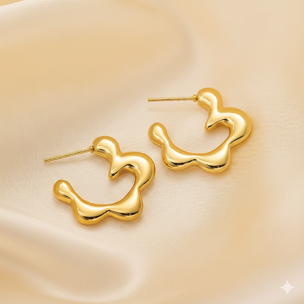 Aretes Twist Arracada Dorados