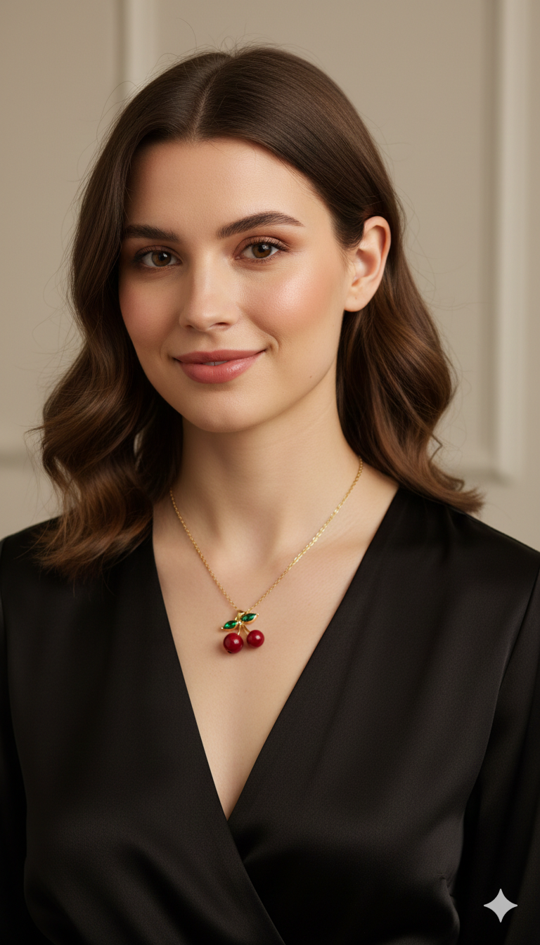Collar Cerezas 4D OM  Frutal