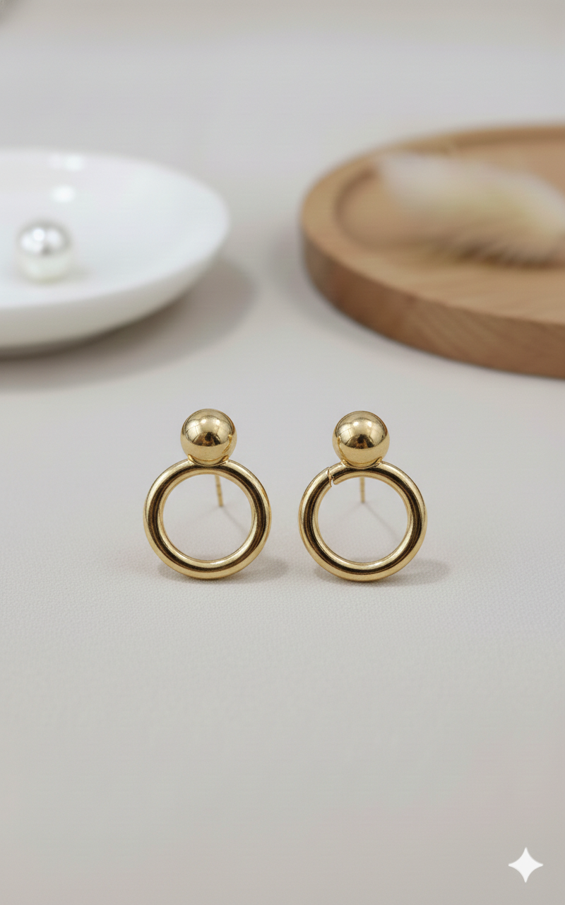 Aretes Argolla Dorados